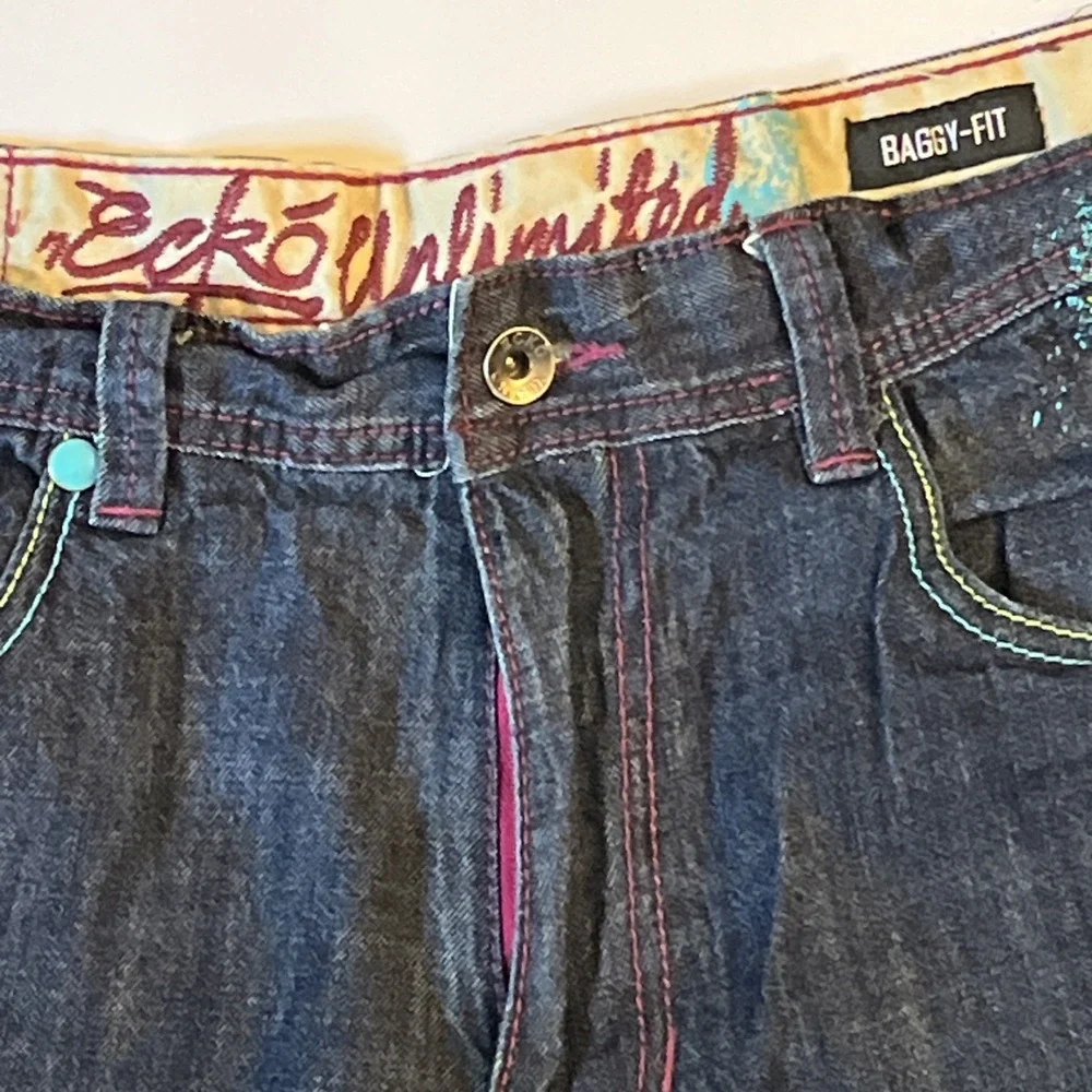 Ecko Unlimited Baggy Fit Jeans Skater Skateboard Mens 36 Vintage Y2K Street Wear